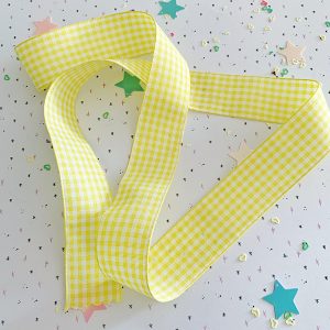 Lazo Vichy 25mm Amarillo Limón