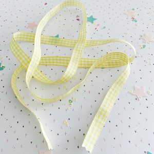 Lazo Vichy 10mm Amarillo Limón