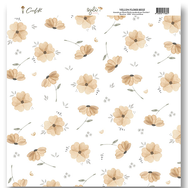 Vellum Flores Beige de Ojalá Siempre Cocoloko