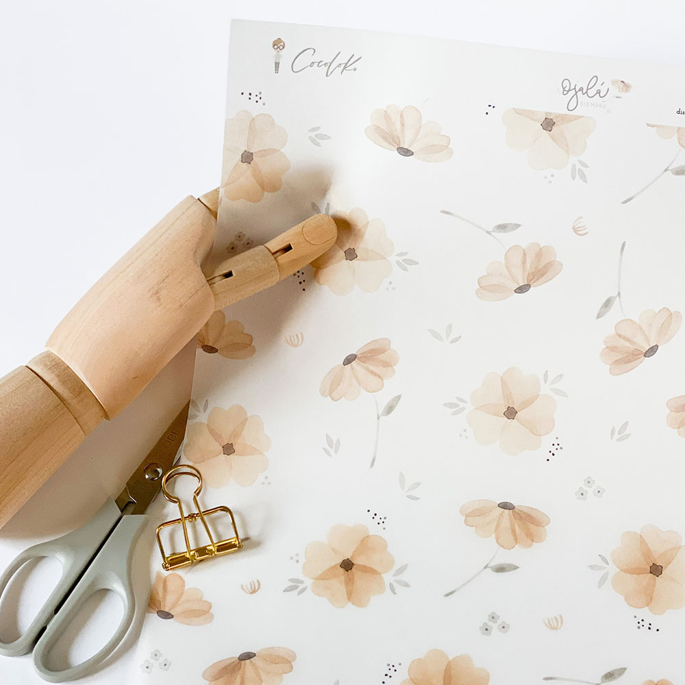 Vellum Flores Beige de Ojalá Siempre Cocoloko - Imagen 2