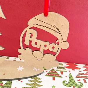 Bola Navidad Papá silueta Santa Claus