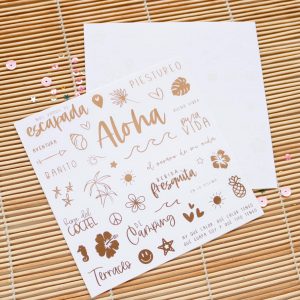 Pegatinas transparentes Aloha de Mintopía