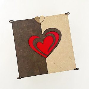 Caja Corazón troquelado